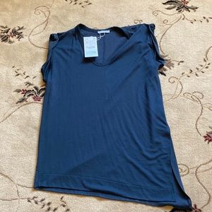 Zara new black tea with folded details on the shoulders